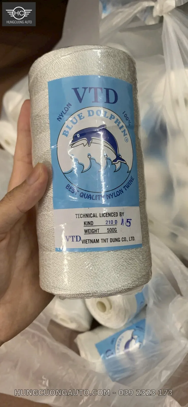 Cuộn chỉ polyester trắng VTD dùng gia công dây và sản phẩm kỹ thuật, phù hợp nội dung “Cung Cấp Dây Dù Cho Dự Án, Công Trình Và Hồ Sơ Chào Giá”