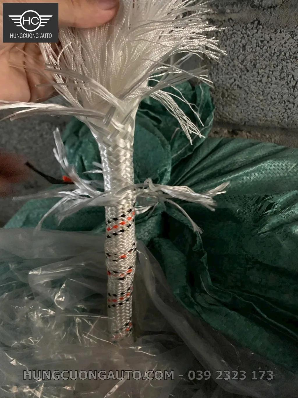 Dây polyester cường lực thực tế tại kho Hùng Cường Auto, phù hợp nội dung “Hình Ảnh Và Video Thực Tế Dây Dù Phi 6–24”