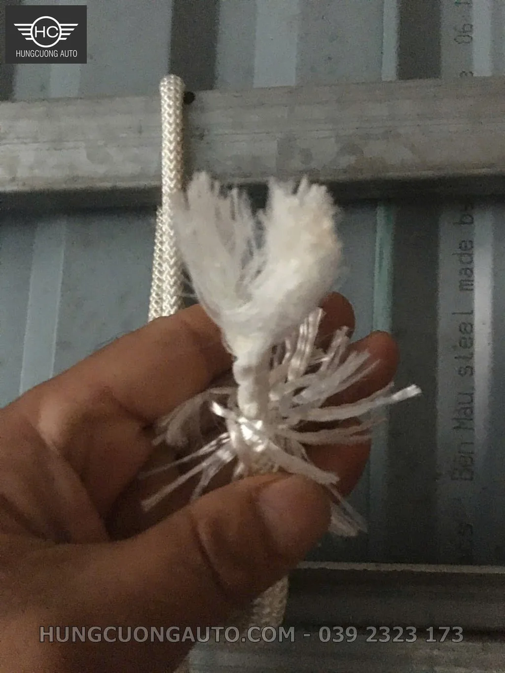 Mặt cắt lõi dây dù polyester