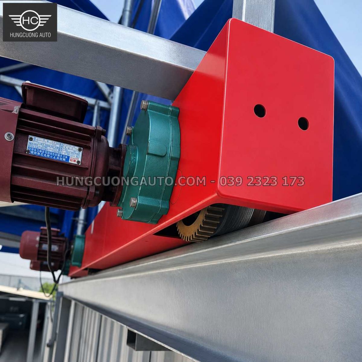 Cụm motor truyền động lắp trên dầm ray mái Zongshen