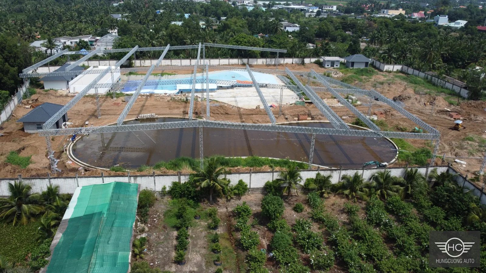 Khảo sát móng cột và hệ khung mái tại Vân Lại Viên