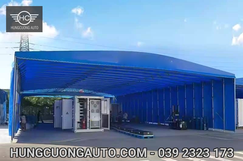 Mái che nhà xưởng Thái Nguyên: che vật tư và lối thiết bị