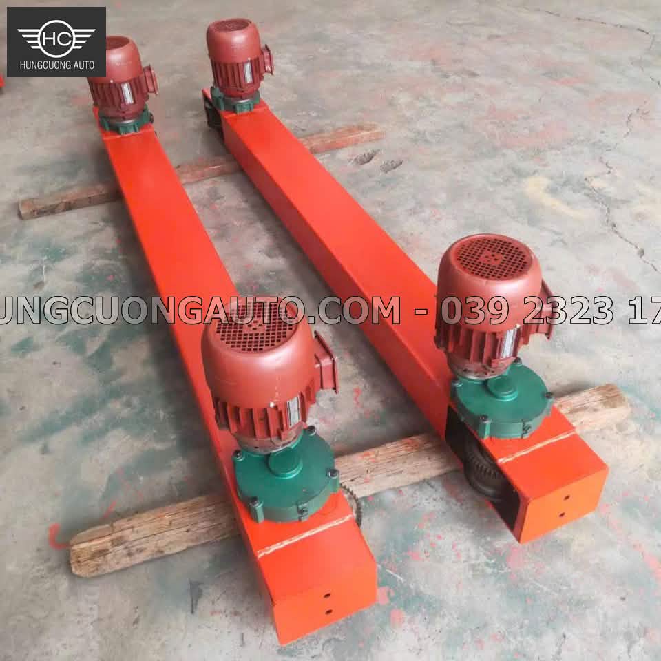 Dầm đầu, motor và bánh xe của mái che di động khung giàn