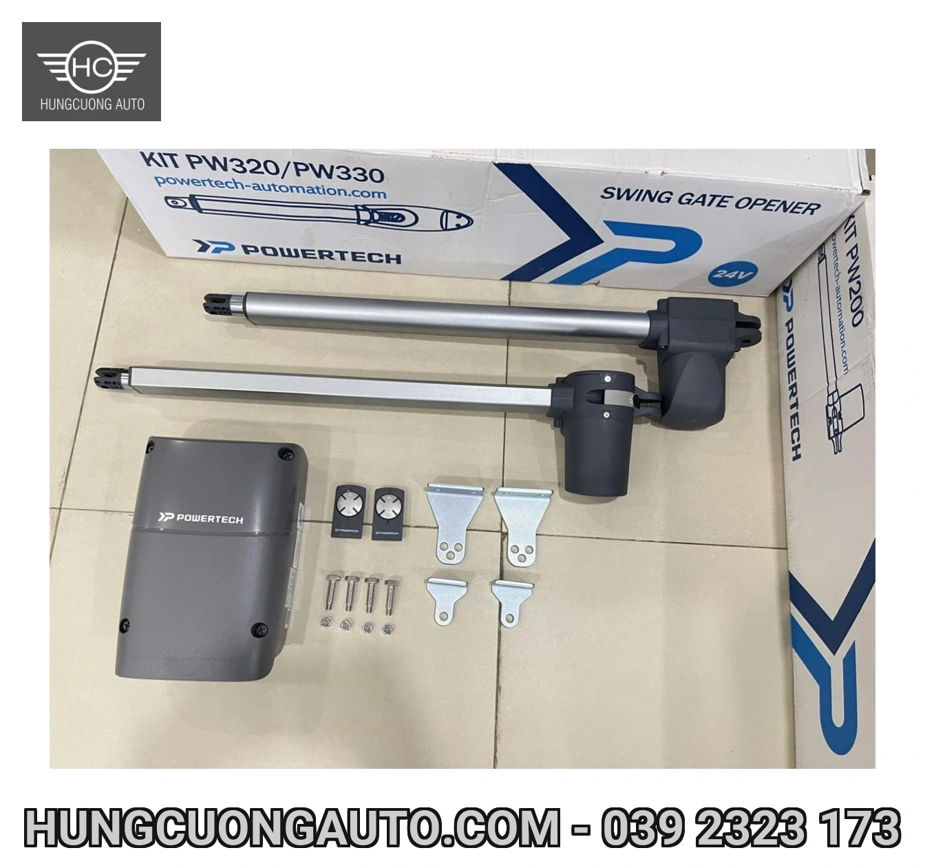 Bộ motor cổng tay đòn Powertech PW150