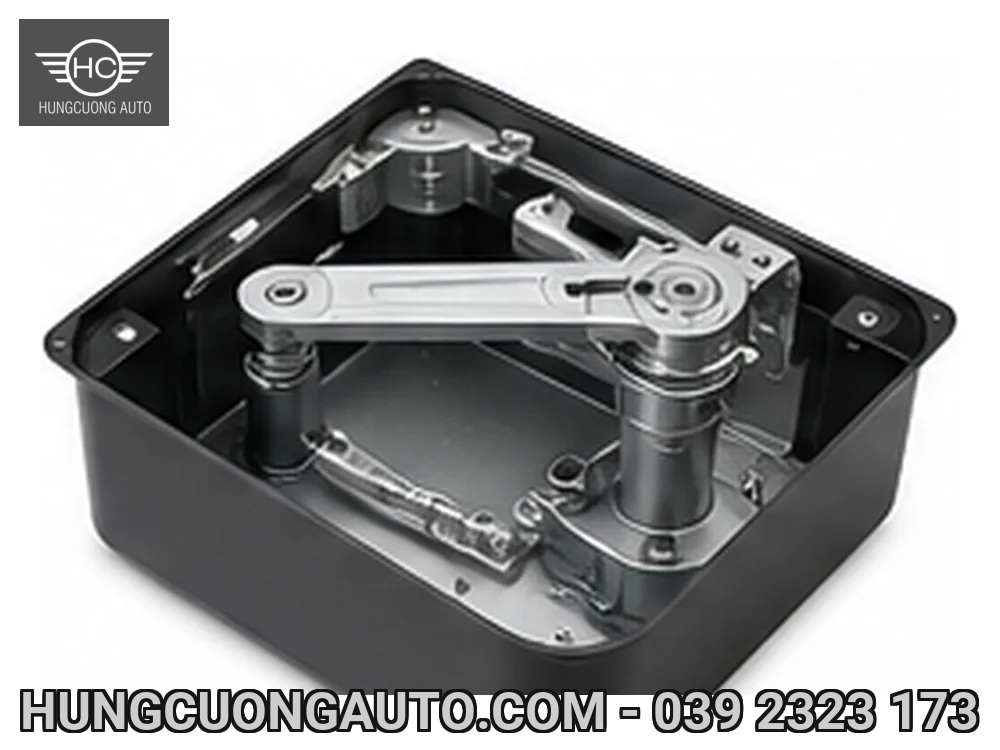 Minh họa AI: Motor âm sàn cổng tự động Minh họa AI: Motor âm sàn cổng tự động