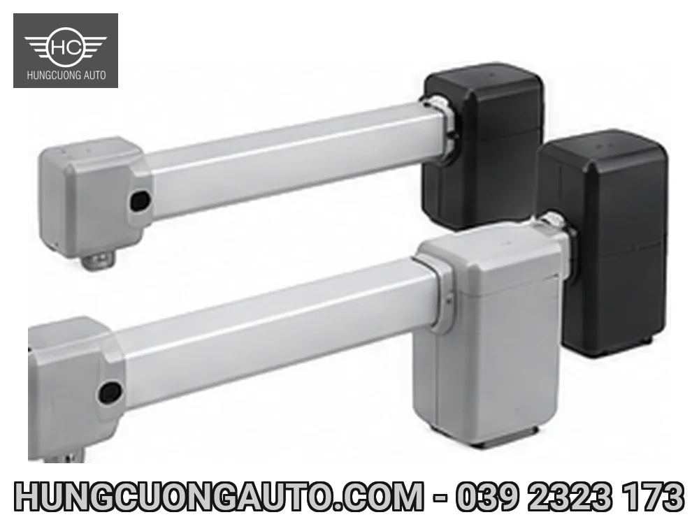 Minh họa AI: Motor cổng gấp 4 cánh tự động Minh họa AI: Motor cổng gấp 4 cánh tự động