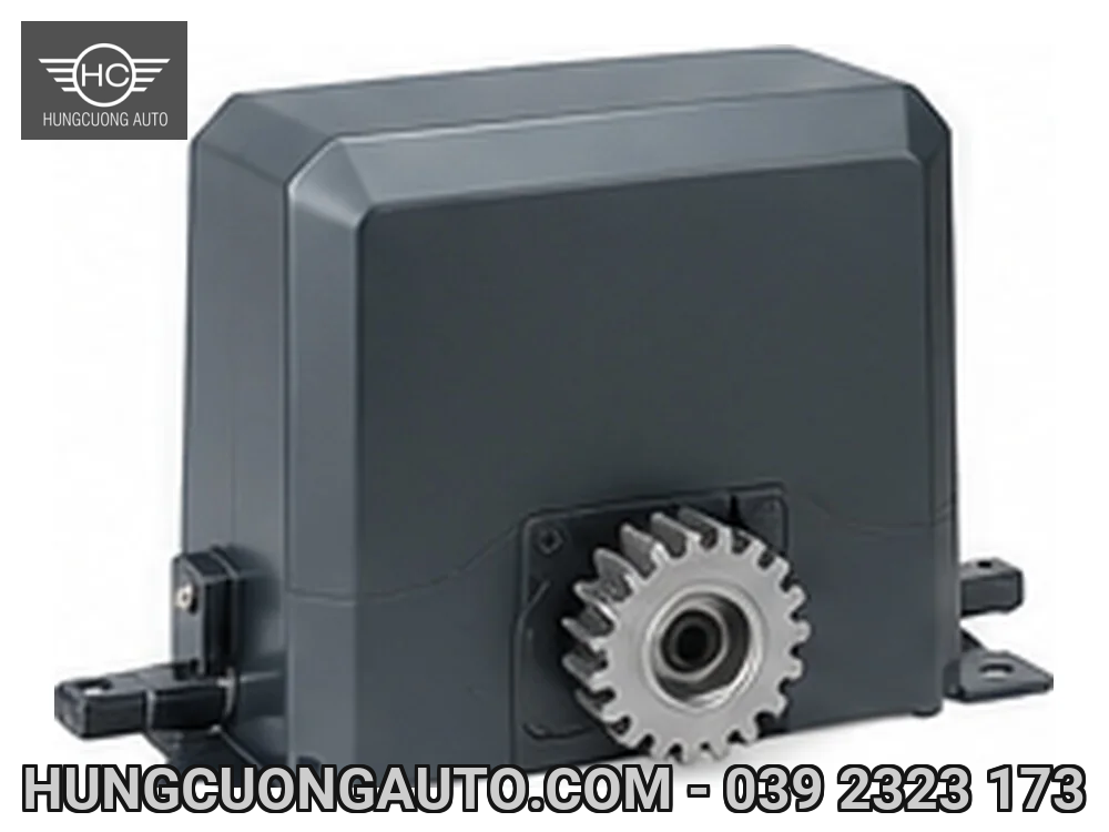 Minh họa AI: Motor cổng lùa công nghiệp nhà xưởng