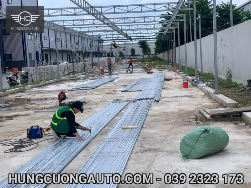 Thi công Mái bạt nhà để xe Cty BW Industrial Bắc Ninh — Thi công lắp đặt bạt, 05/10/2026 — ảnh 1