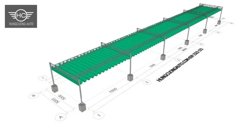 Phương án thiết kế mái bạt xếp nhà để xe 4.1x30md - Thiết kế, Hải Phòng, 2026-10-07 - ảnh 5
