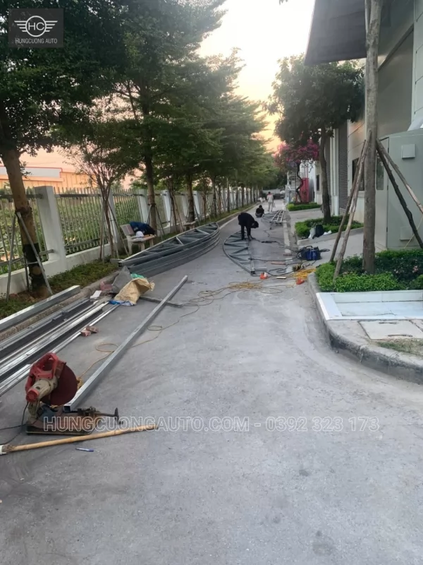 Mái khung giàn, vòm di động nhà máy nhựa Á Đông - Lắp đặt tại công trình, KCN Yên Mỹ, Hưng Yên, 2026-10-08 - ảnh 1