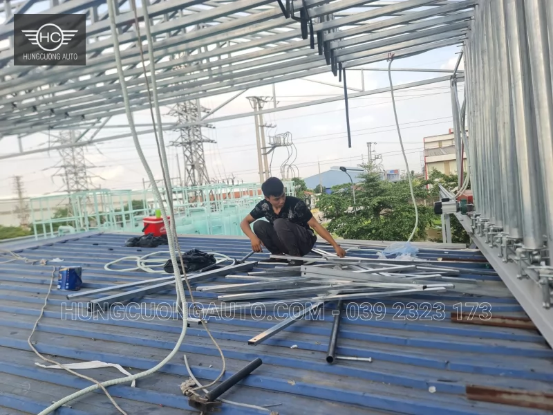 Mái khung giàn, vòm di động nhà máy nhựa Á Đông - Lắp đặt tại công trình, KCN Yên Mỹ, Hưng Yên, 2026-10-24 - ảnh 2