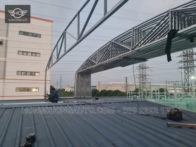 Mái khung giàn, vòm di động nhà máy nhựa Á Đông - Lắp đặt tại công trình, KCN Yên Mỹ, Hưng Yên, 2026-10-16 - ảnh 33