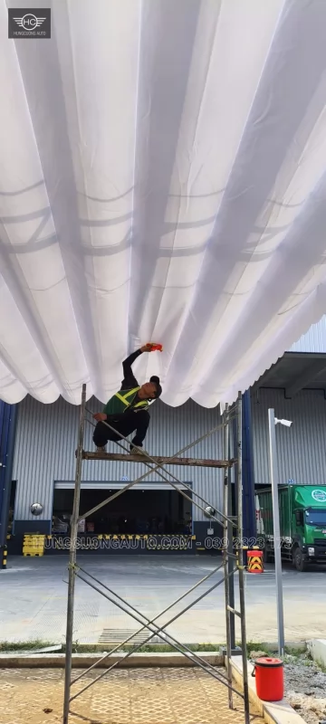 Mái bạt nhà để xe Cty BW Industrial Bắc Ninh - Lắp đặt tại công trình, Khu công nghiệp Yên Phong mở rộng, xã Tam Đa, tỉnh Bắc Ninh, 2026-10-14 - ảnh 6