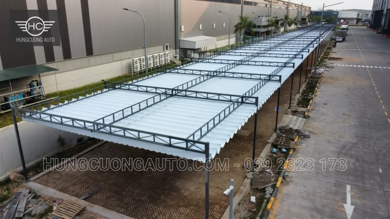 Mái bạt nhà để xe Cty BW Industrial Bắc Ninh - Lắp đặt tại công trình, Khu công nghiệp Yên Phong mở rộng, xã Tam Đa, tỉnh Bắc Ninh, 2026-10-15 - ảnh 1
