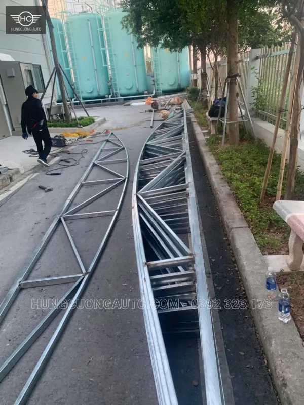 Mái khung giàn, vòm di động nhà máy nhựa Á Đông - Lắp đặt tại công trình, KCN Yên Mỹ, Hưng Yên, 2026-10-08 - ảnh 6