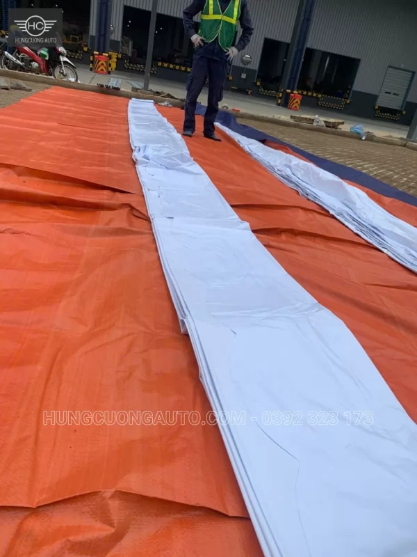 Mái bạt nhà để xe Cty BW Industrial Bắc Ninh - Lắp đặt tại công trình, Khu công nghiệp Yên Phong mở rộng, xã Tam Đa, tỉnh Bắc Ninh, 2026-10-10 - ảnh 4