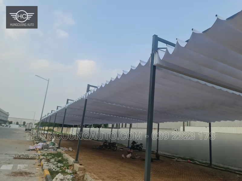 Mái bạt nhà để xe Cty BW Industrial Bắc Ninh - Lắp đặt tại công trình, Khu công nghiệp Yên Phong mở rộng, xã Tam Đa, tỉnh Bắc Ninh, 2026-10-15 - ảnh 17