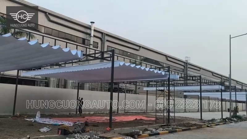 Mái bạt nhà để xe Cty BW Industrial Bắc Ninh - Lắp đặt tại công trình, Khu công nghiệp Yên Phong mở rộng, xã Tam Đa, tỉnh Bắc Ninh, 2026-10-13 - ảnh 3