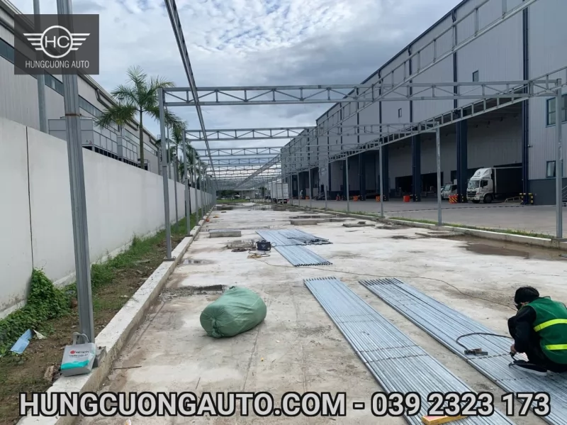 Thi công Mái bạt nhà để xe Cty BW Industrial Bắc Ninh — Thi công lắp đặt bạt, 05/10/2026 — ảnh 8