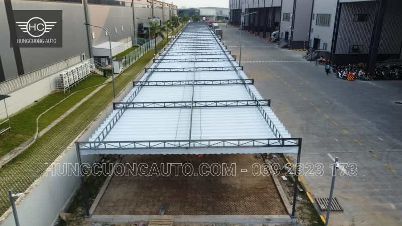 Mái bạt nhà để xe Cty BW Industrial Bắc Ninh - Lắp đặt tại công trình, Khu công nghiệp Yên Phong mở rộng, xã Tam Đa, tỉnh Bắc Ninh, 2026-10-15 - ảnh 7