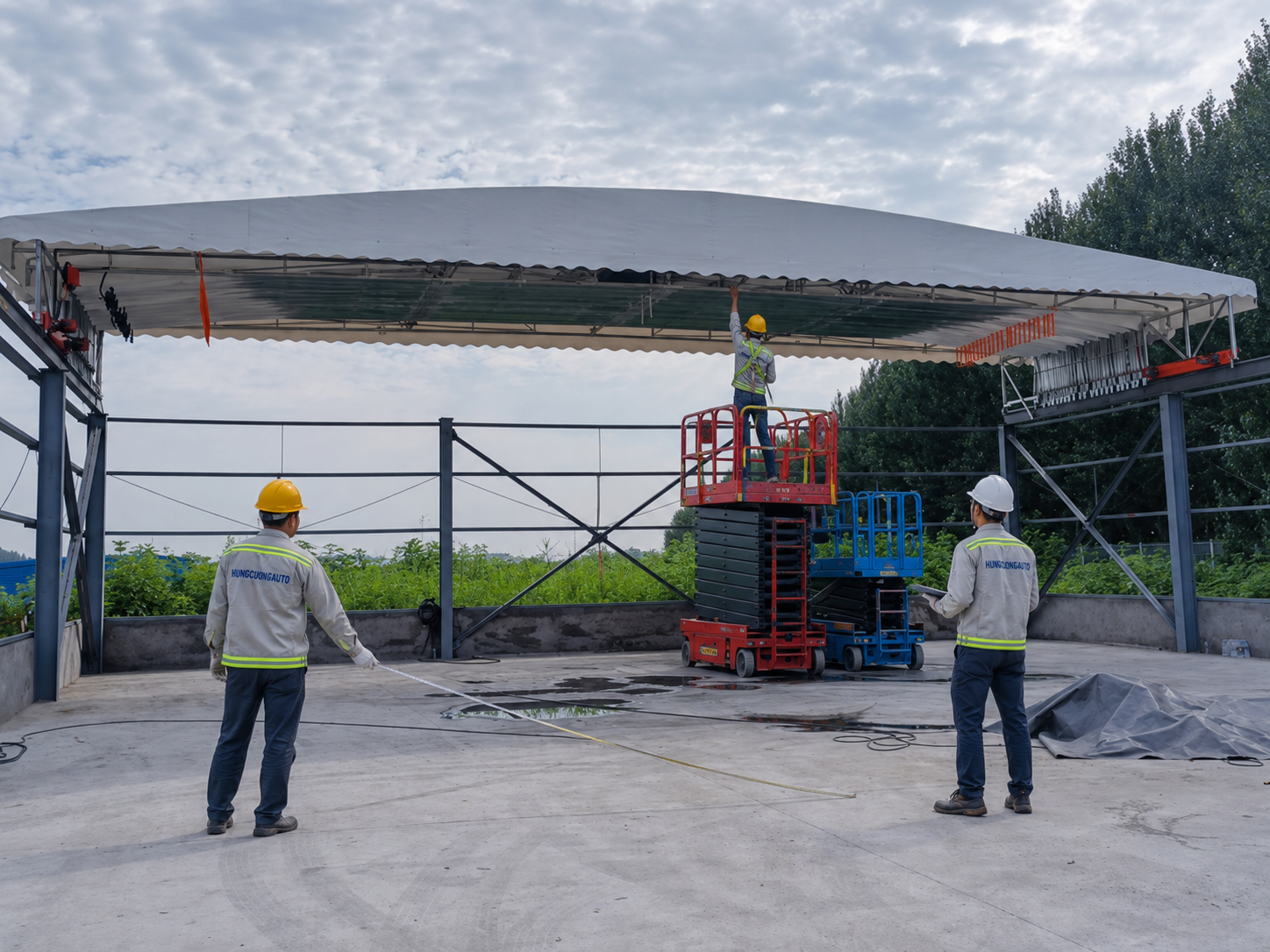 Bảo Dưỡng Mái Che Di Động Khung Giàn Theo 4 Mốc