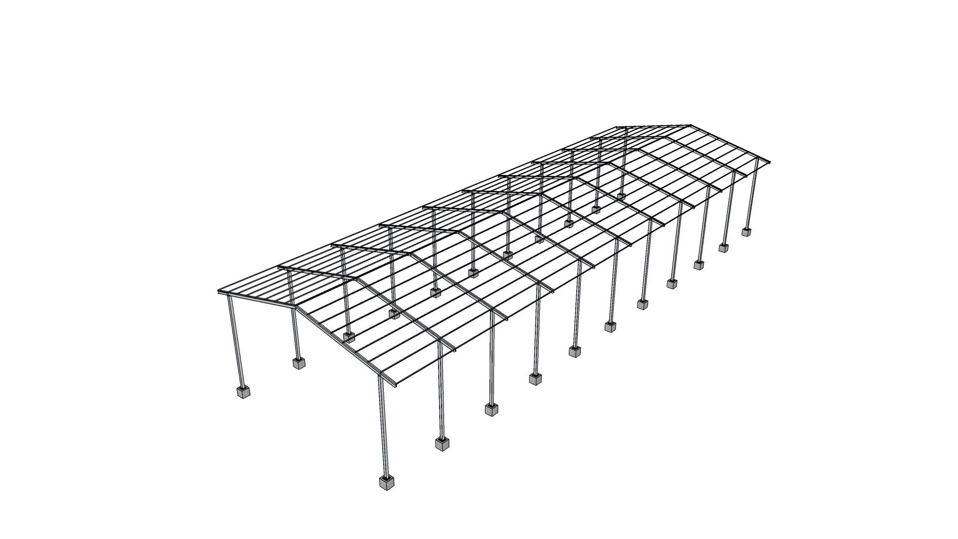 Phương án thiết kế mái tôn 12×40 m | Hùng Cường Auto