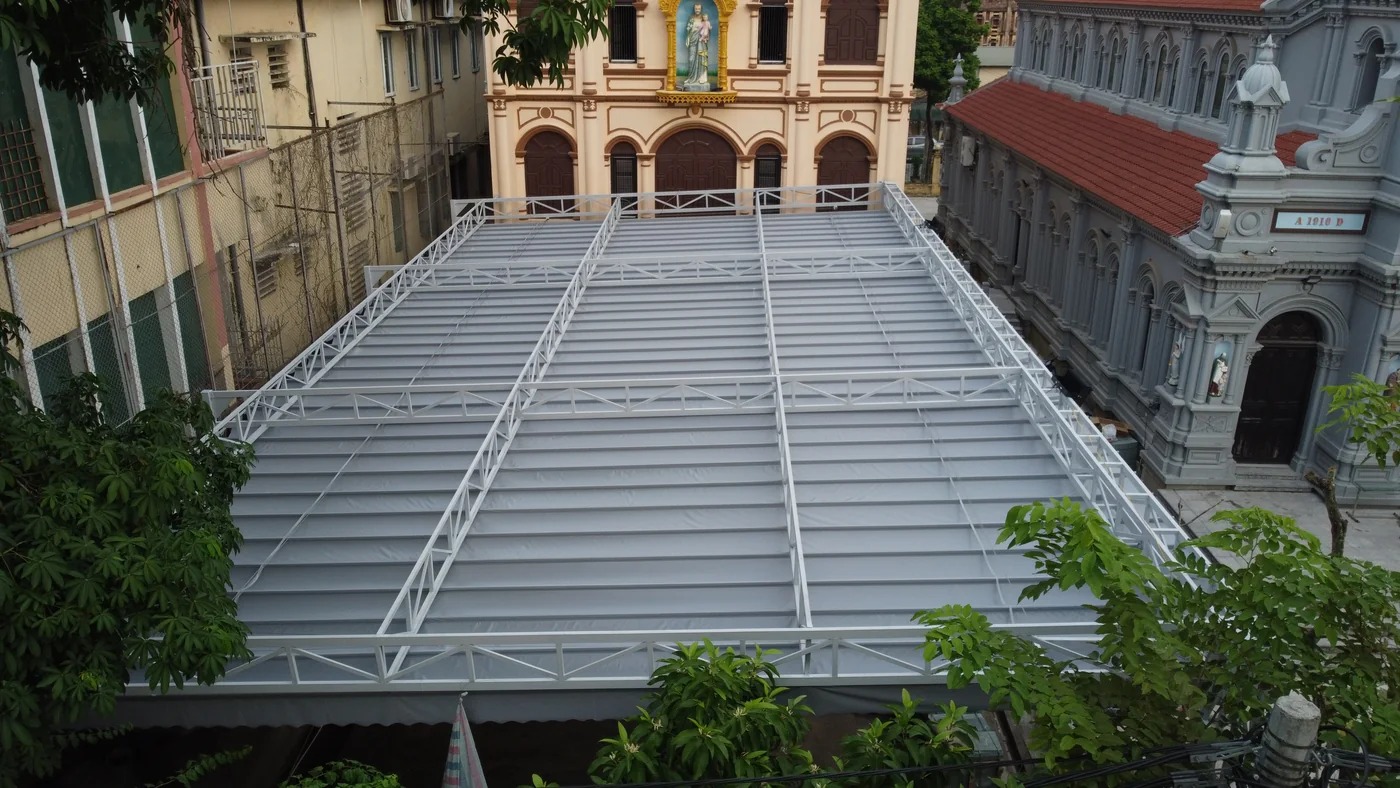 Mái bạt xếp nhà thờ tại Hà Đông 19,5 × 10,9 m | HCA