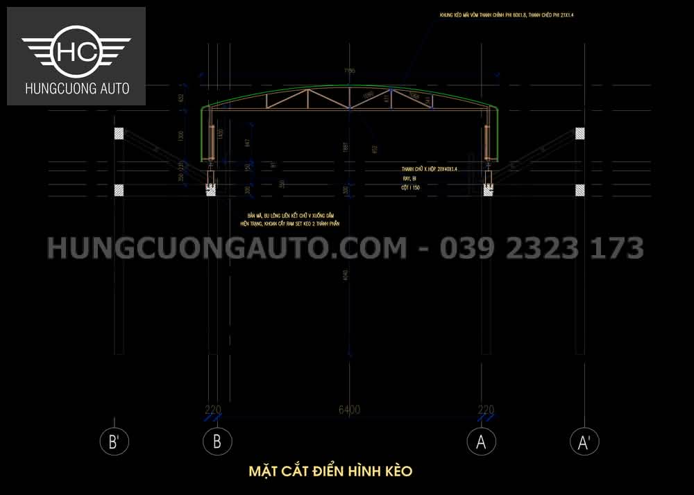 Bản Vẽ Mái Che Di Động Khung Giàn Tại Nhà Máy Hoa Sen Nghệ An