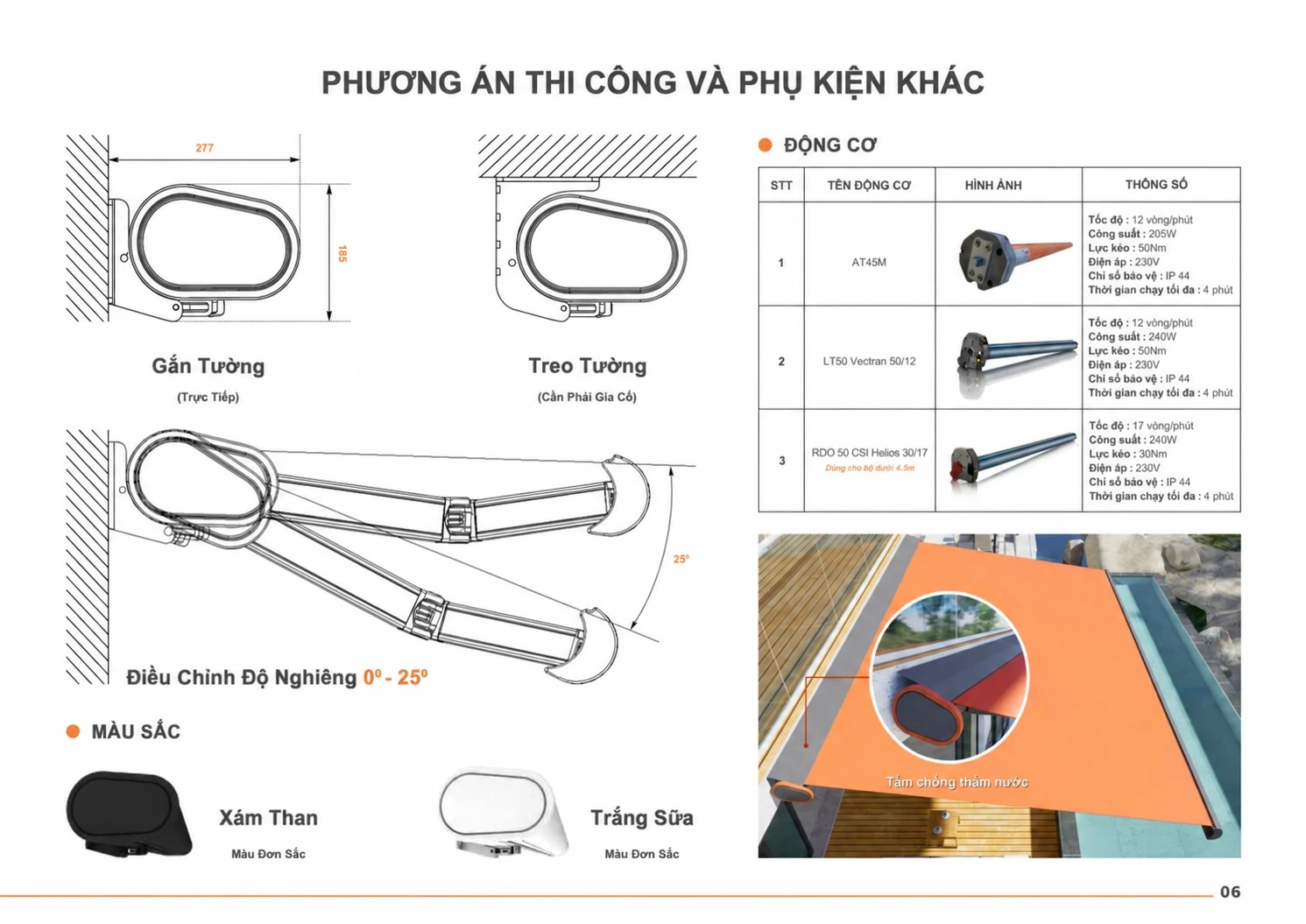 Motor mái hiên Auto-Home và Somfy: so sánh cách chọn